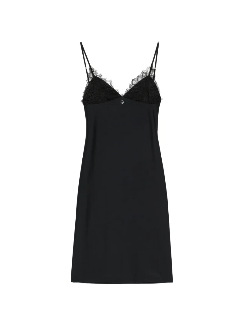 Rochie midi Coperni Lace-Trim negru