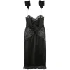 Rochie midi The Attico Lace-Trim Ruffled negru