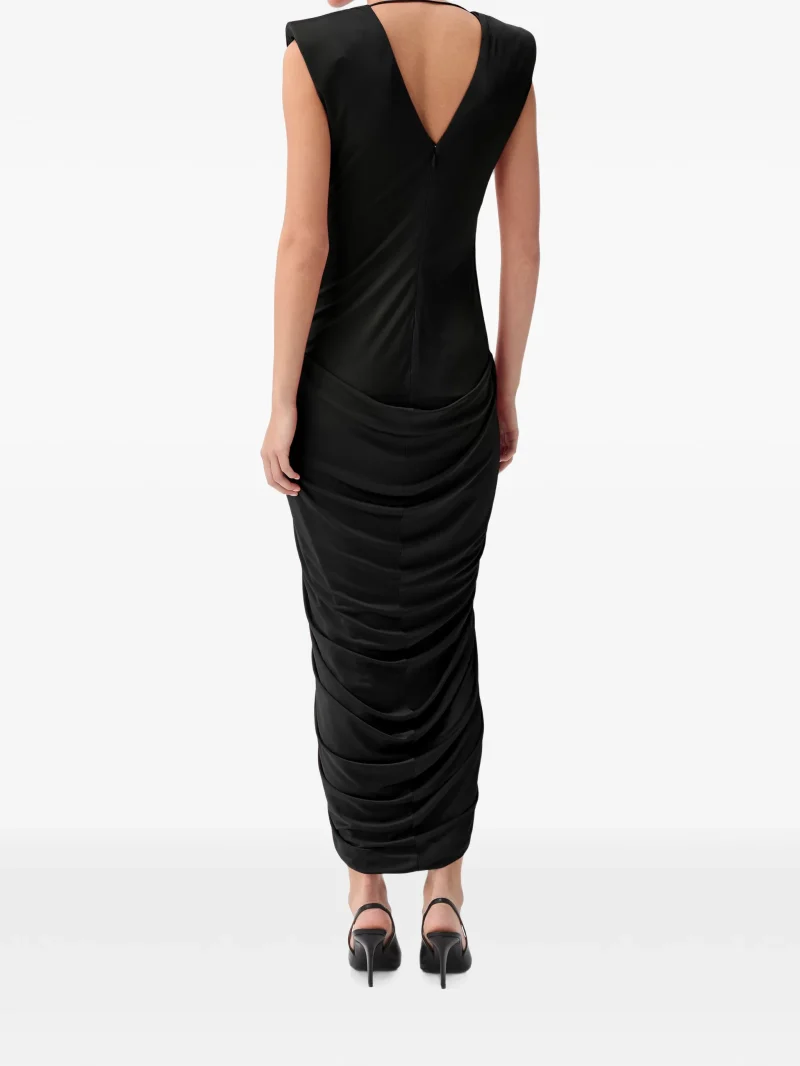 Alternative view of Rochie midi Versace Viscose-Jersey Gown negru