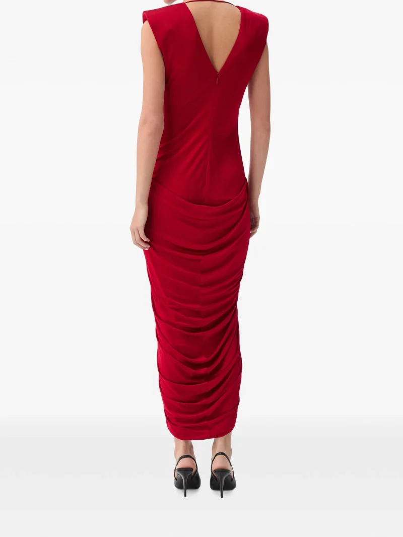 Alternative view of Rochie midi Versace Viscose-Jersey Gown rosu