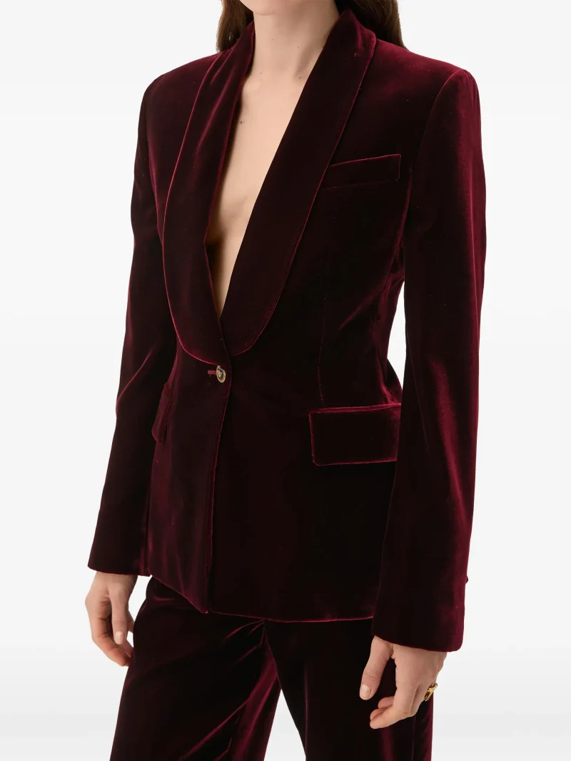 Sacou Versace Viscose Velvet visiniu - imagine 3