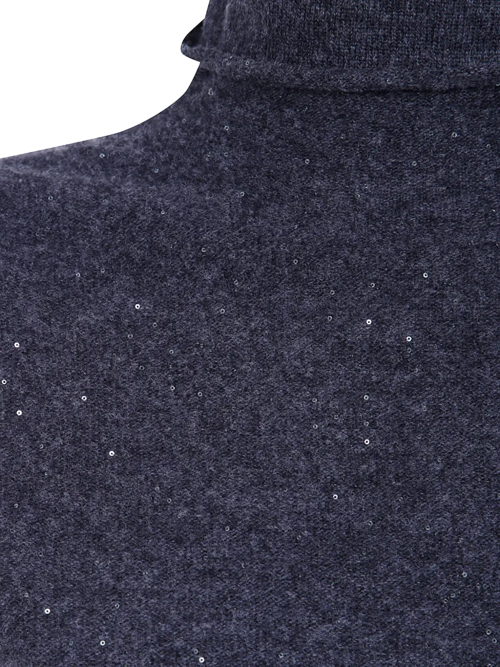 Top Antonelli Sequin-Embellished Roll-Neck gri - imagine 3