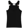 Top Coperni Buckle-Detail Ribbed Tank negru