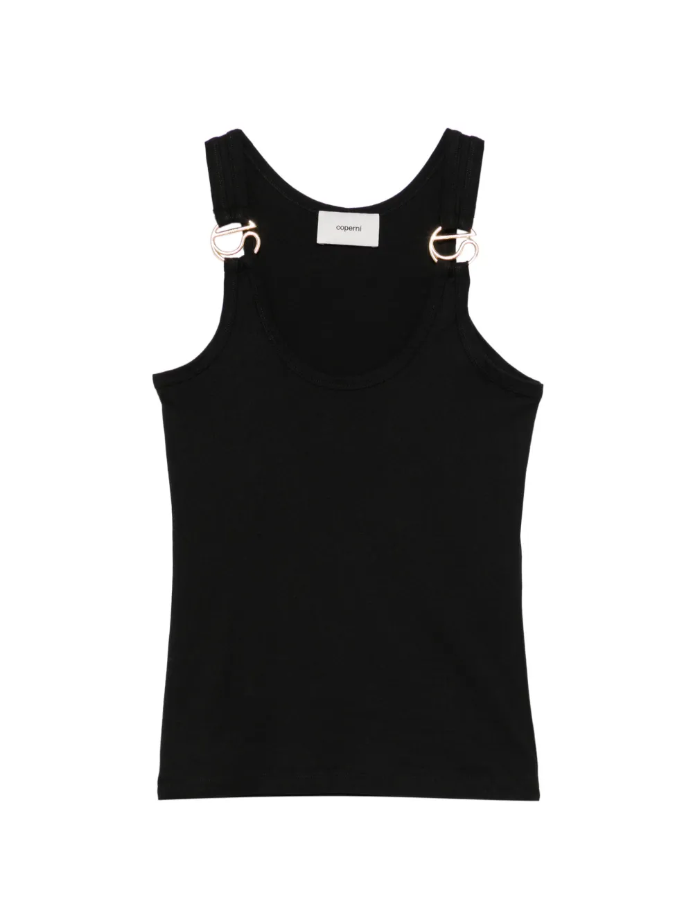 Top Coperni Buckle-Detail Ribbed Tank negru