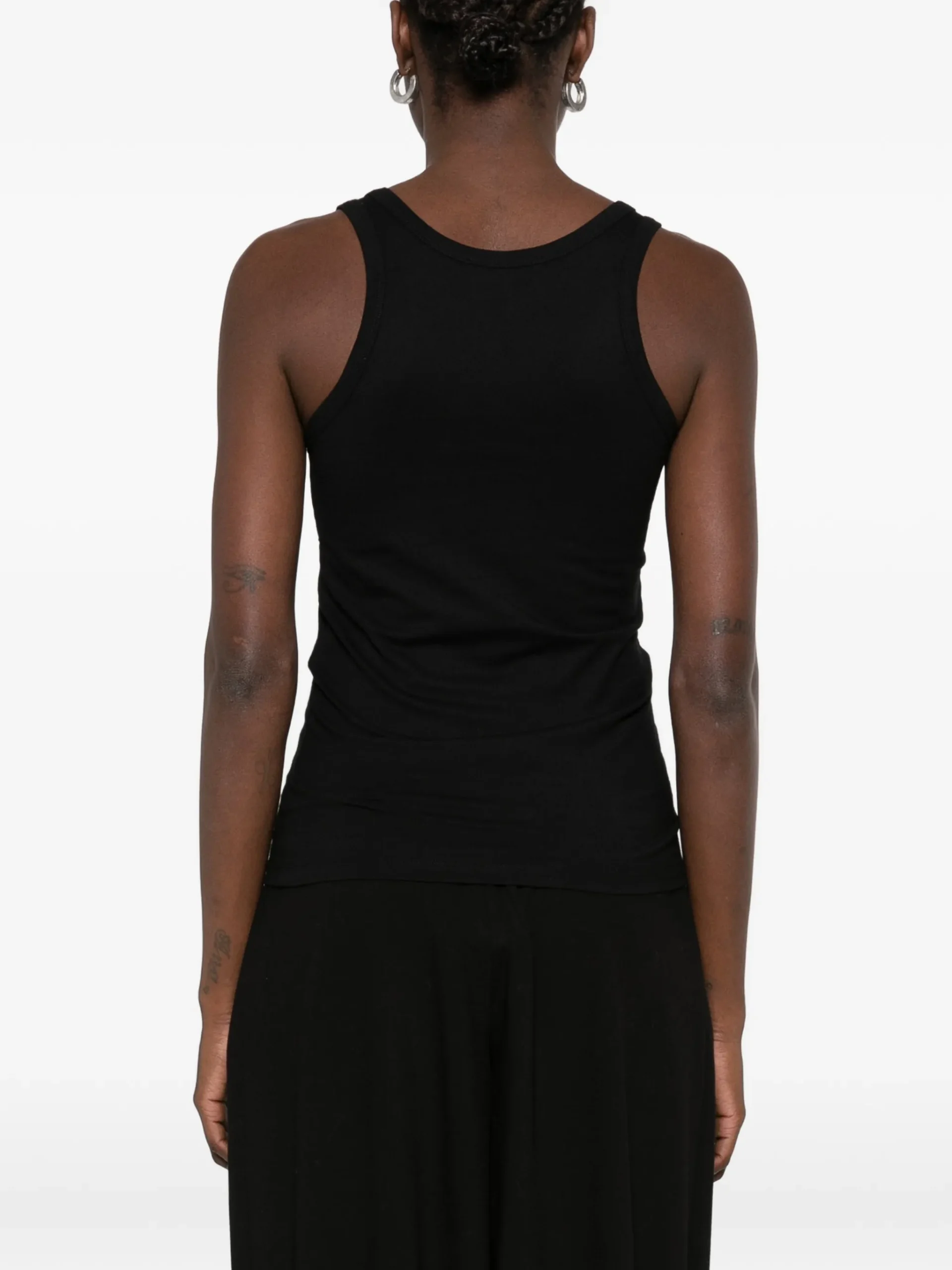 Top Coperni Buckle-Detail Ribbed Tank negru - imagine 2