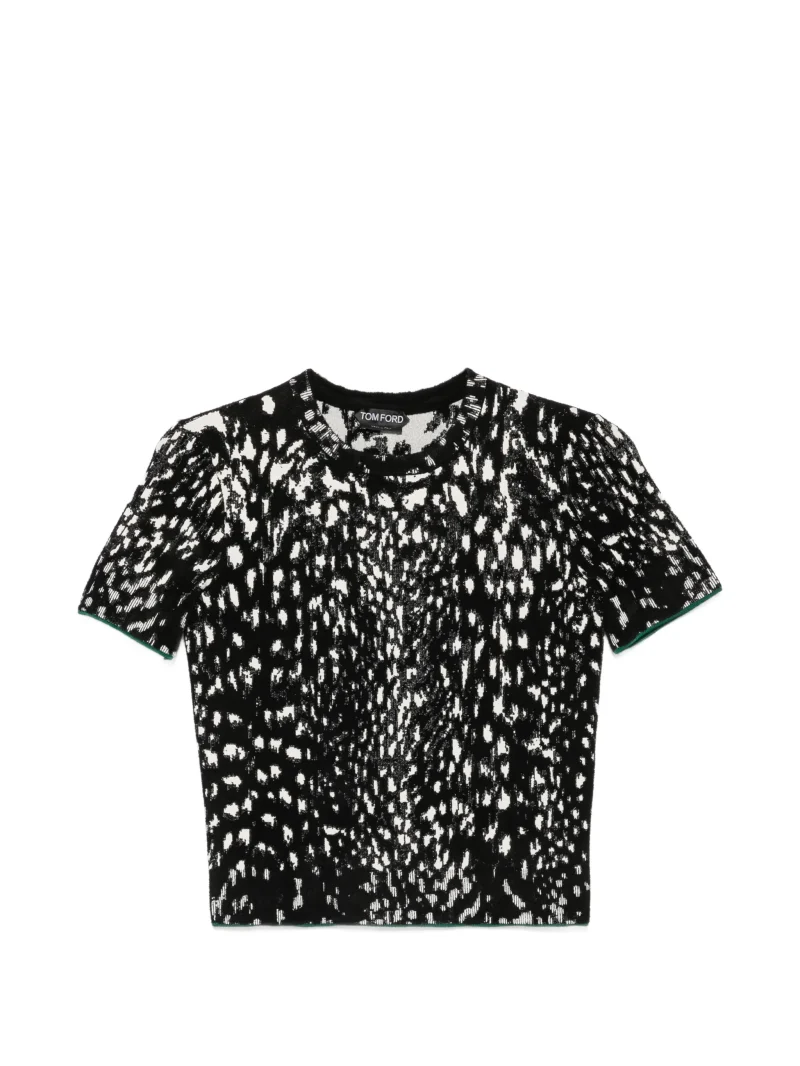 Top TOM FORD Lynx Jacquard negru