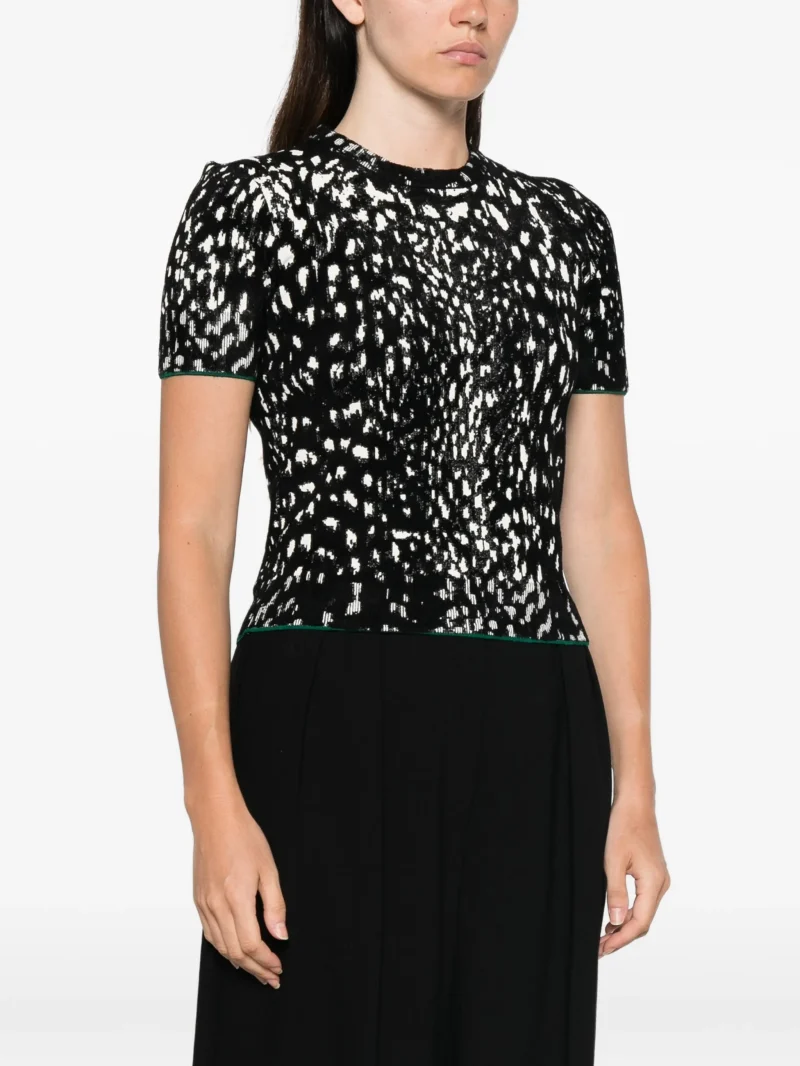 Top TOM FORD Lynx Jacquard negru - imagine 3