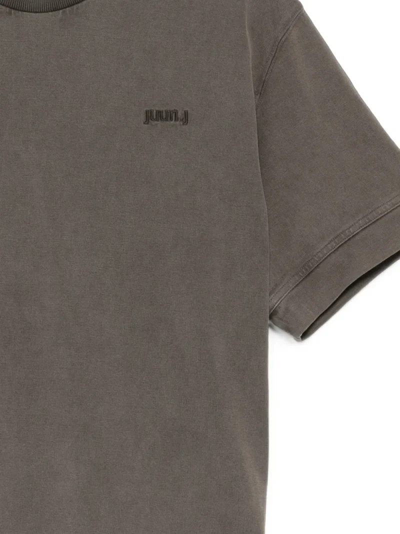 Tricou Juun.J Logo-Embroidered maro - imagine 3