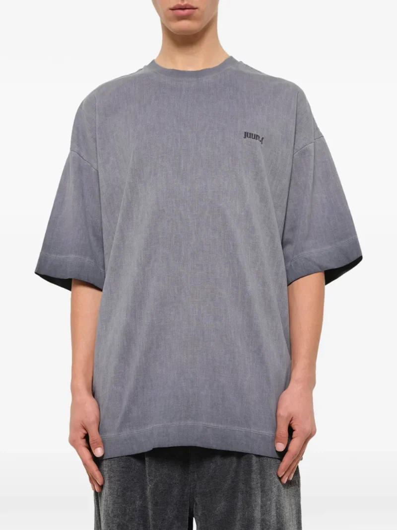 Tricou Juun.J Pigment-Dyed gri - imagine 5