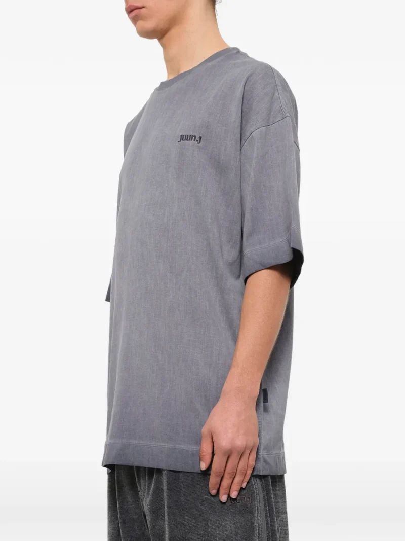 Tricou Juun.J Pigment-Dyed gri - imagine 3