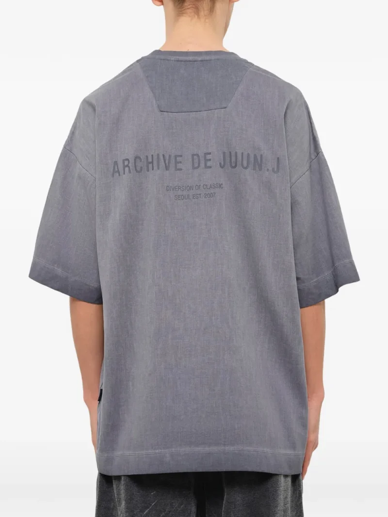 Alternative view of Tricou Juun.J Pigment-Dyed gri