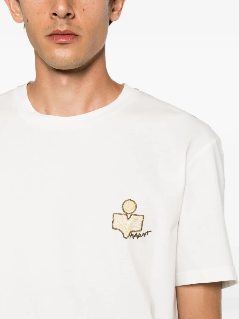 Tricou MARANT Logo Embroidered alb - imagine 5