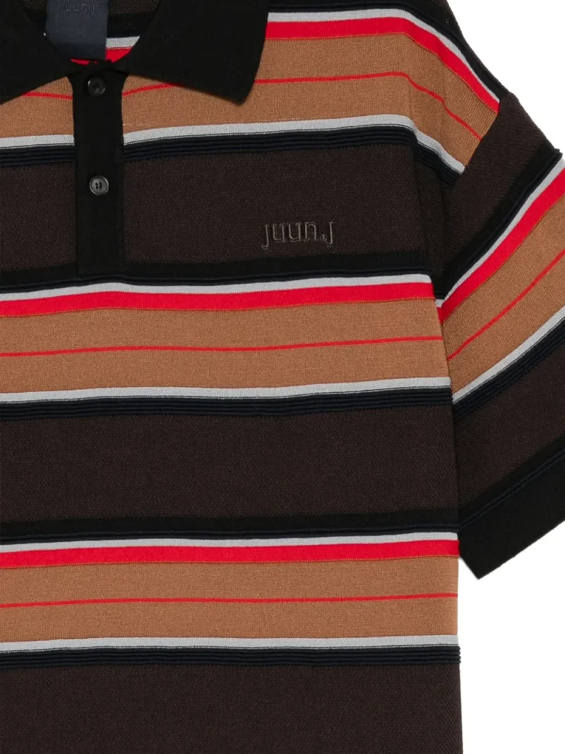 Tricou polo Juun.J Striped Short-Sleeve multicolor - imagine 3