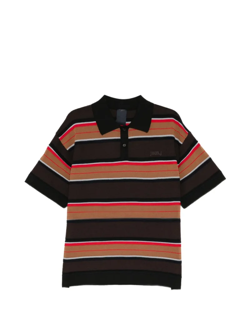 Tricou polo Juun.J Striped Short-Sleeve multicolor