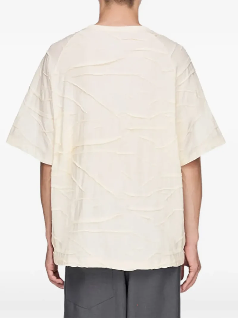 Alternative view of Tricou Y-3 Pleated Short-Sleeve alb