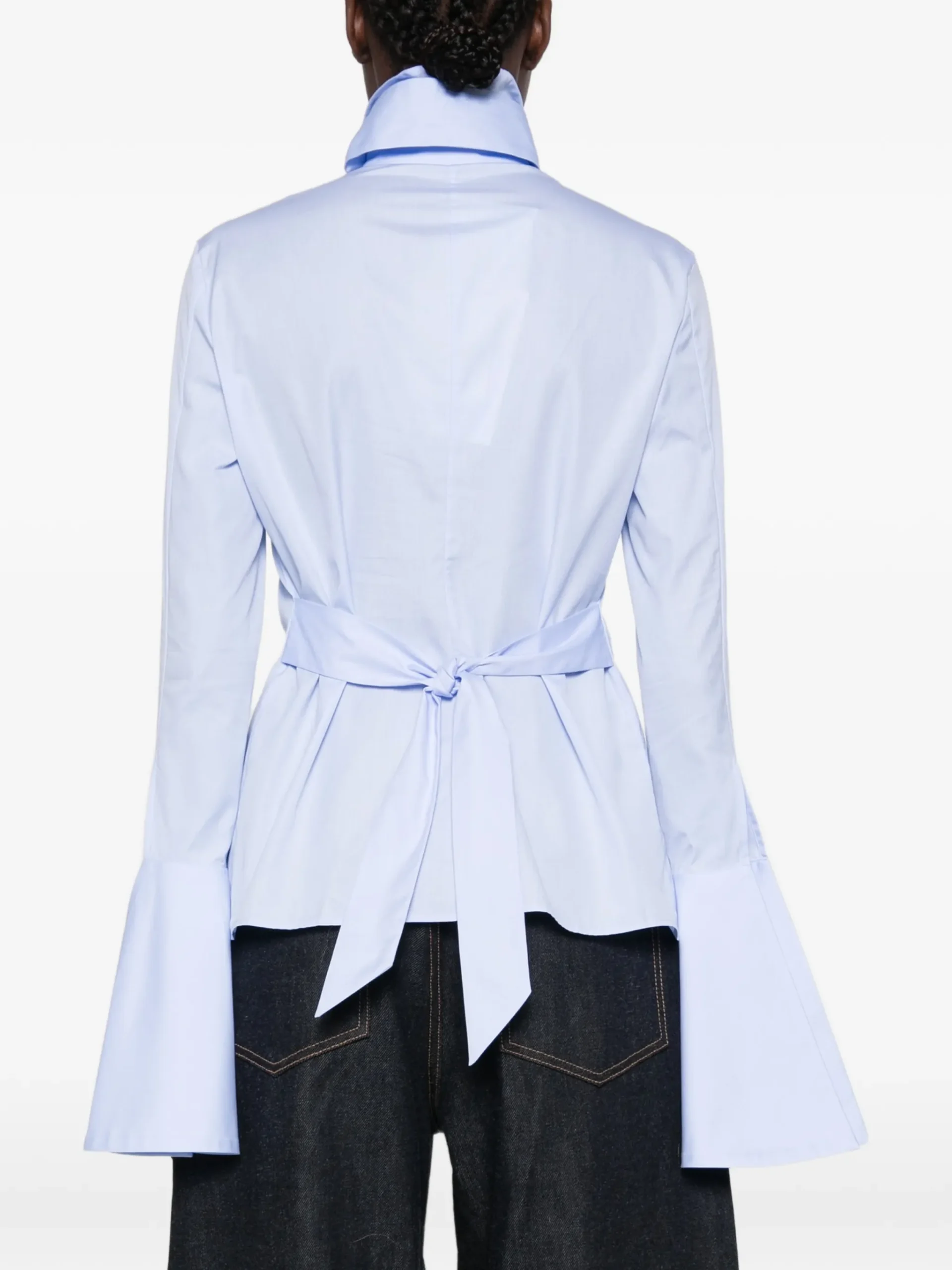 Camasa A.W.A.K.E. Mode High-Collar albastru - imagine 2