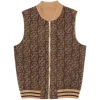 Vesta Drole De Monsieur Monogram-Pattern Wool maro
