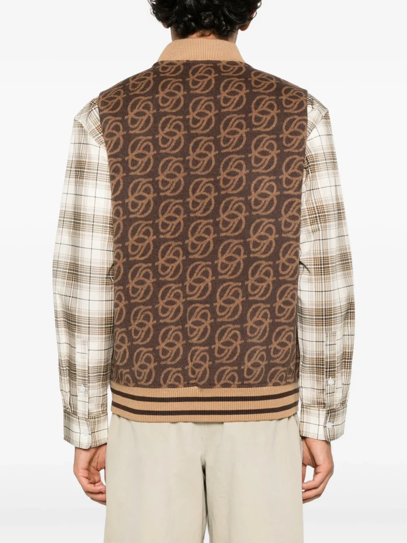 Alternative view of Vesta Drole De Monsieur Monogram-Pattern Wool maro